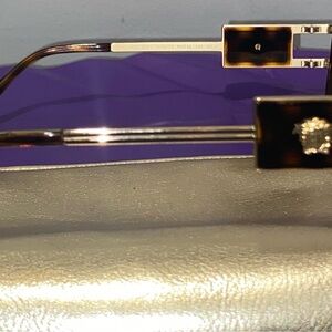 Versace Women's Glasses with Tortoise and Gold Accents